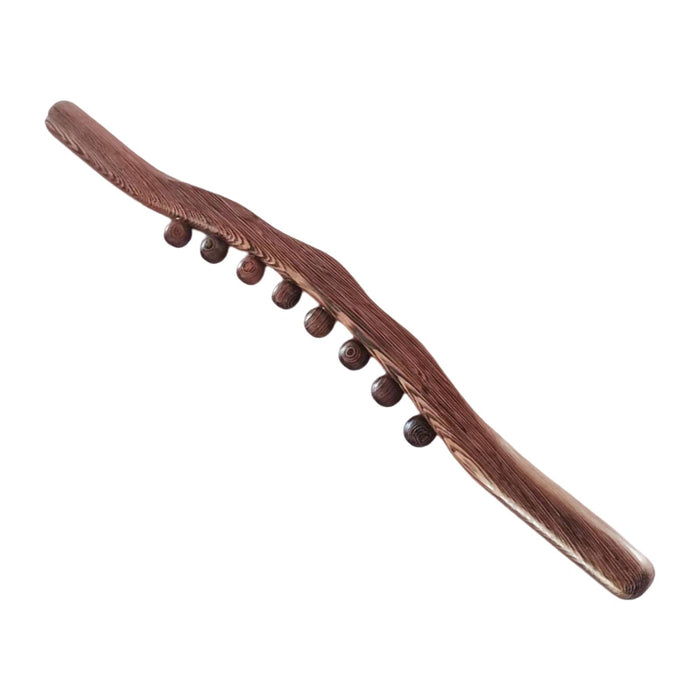 Crofta Wooden Scraping Massage Stick Tool Smooth Edge Relaxation Manual for Arms 8 Beads