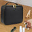 Crofta Makeup Cosmetic Bag Container Washable Organizer Portable PU for Jewelry Black