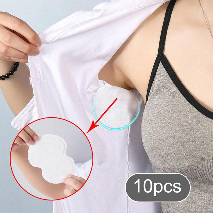 Crofta 10Pcs Disposable Underarm Sweat Pads Non Visible Anti Sweat for Women Men