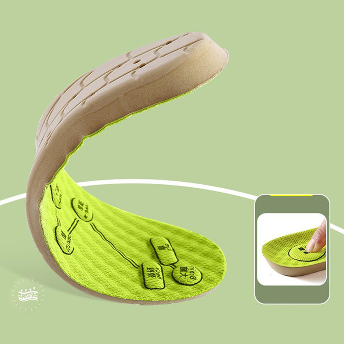 Crofta 2 Pairs Foot Acupressure Insoles Air Cushion Massaging Breathable 35-36 Green