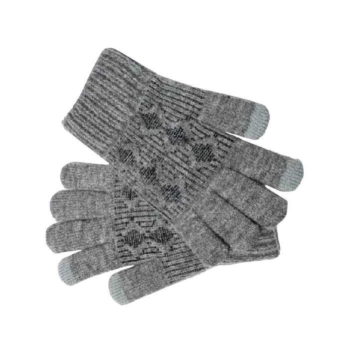 Crofta Winter USB Electric Heating Gloves Mitten for Working Skiing Women and Men Light Gray