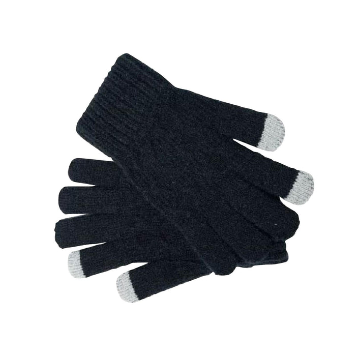 Crofta Winter USB Electric Heating Gloves Mitten for Working Skiing Women and Men Black