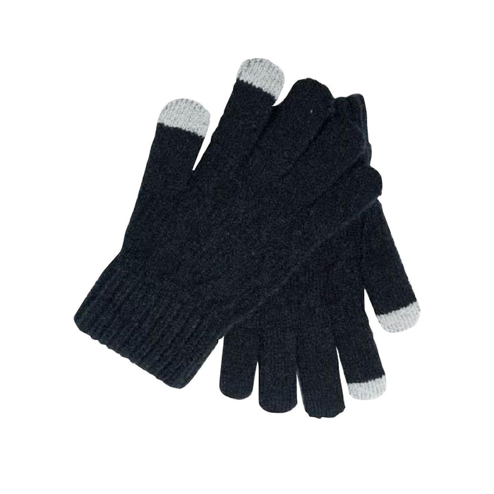 Crofta Winter USB Electric Heating Gloves Mitten for Working Skiing Women and Men Black