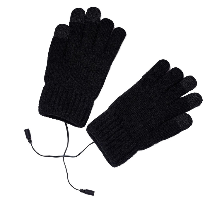 Crofta USB Heated Gloves 3 Temperature Settings Warm for Typing Hiking Men Women Black