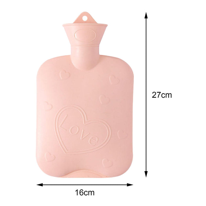 Crofta Hot Water Bottle Water Filling Medium Capacity Leakproof Hot Water Bag Pink