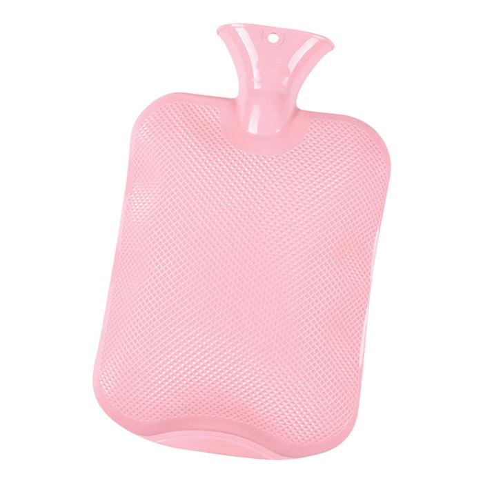 Crofta Hot Water Bottle Hand Warmer Water Filling Large 2 Liter Durable Pink