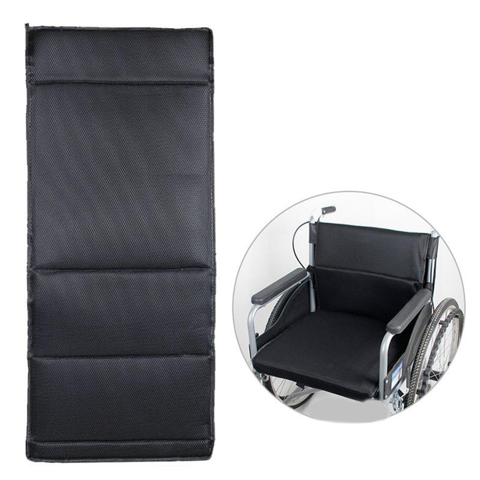 Crofta Wheelchair Cushion Mat Washable Anti Skid Durable Accessory Backrest Pad Black