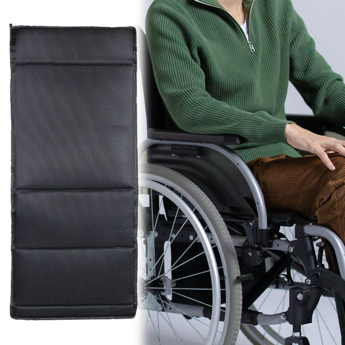 Crofta Wheelchair Cushion Mat Washable Anti Skid Durable Accessory Backrest Pad Black