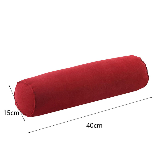 Crofta Round Neck Pillow Hollow Cotton Soft Comfortable for Office Vertebra Car Rust red