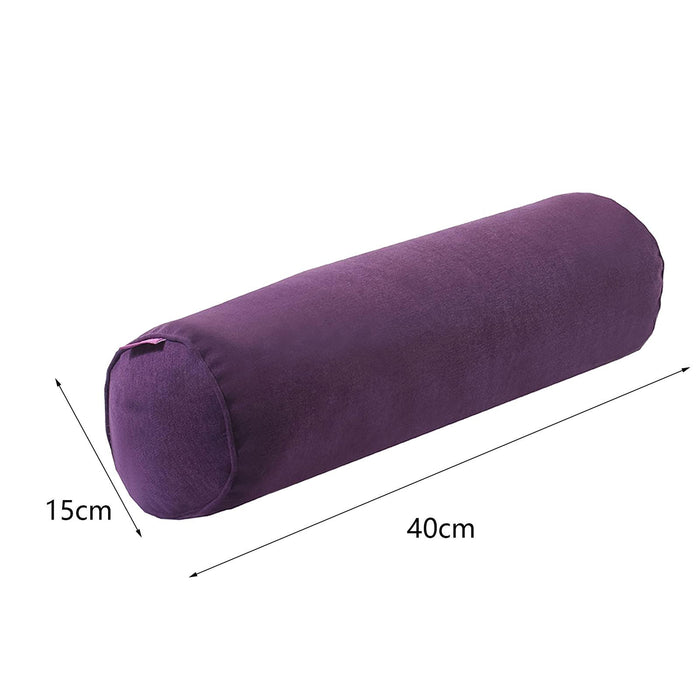 Crofta Round Neck Pillow Hollow Cotton Soft Comfortable for Office Vertebra Car Deep purple