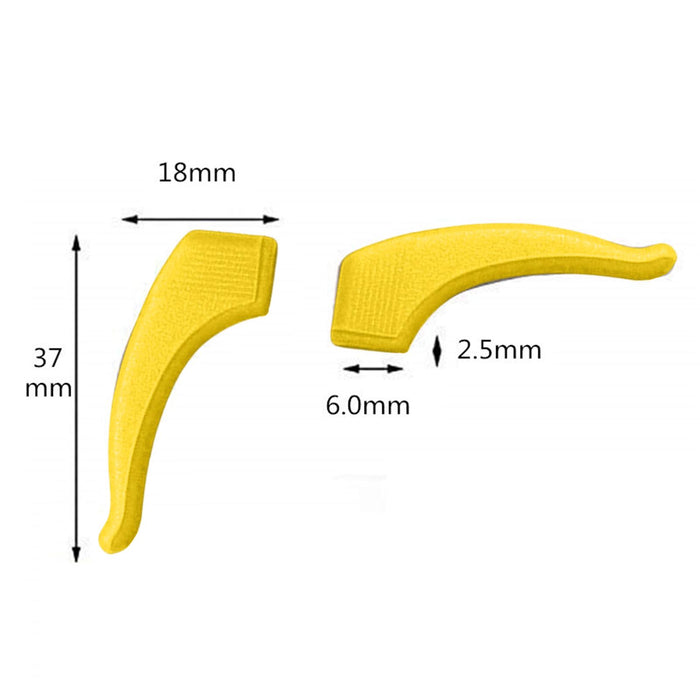 Crofta 2 Pieces Anti Slip Eyeglass Ear Grip Hook Comfortable for Kids and Adults Yellow