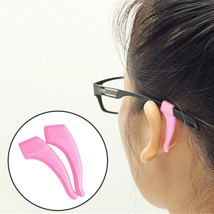 Crofta 2 Pieces Anti Slip Eyeglass Ear Grip Hook Comfortable for Kids and Adults Pink