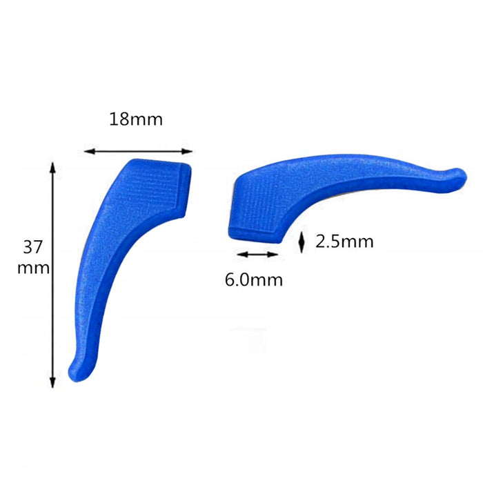 Crofta 2 Pieces Anti Slip Eyeglass Ear Grip Hook Comfortable for Kids and Adults Blue