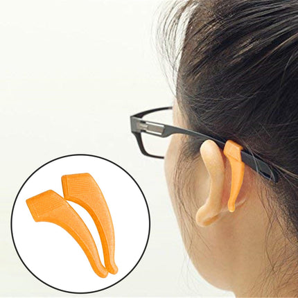 Crofta 2 Pieces Anti Slip Eyeglass Ear Grip Hook Comfortable for Kids and Adults Orange