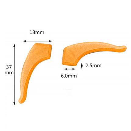 Crofta 2 Pieces Anti Slip Eyeglass Ear Grip Hook Comfortable for Kids and Adults Orange