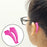 Crofta 2 Pieces Anti Slip Eyeglass Ear Grip Hook Comfortable for Kids and Adults Rose Red