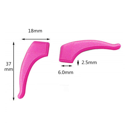 Crofta 2 Pieces Anti Slip Eyeglass Ear Grip Hook Comfortable for Kids and Adults Rose Red