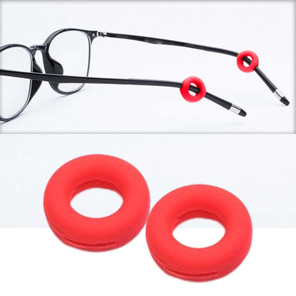 Crofta 2 Pieces Glasses Ear Grips Comfortable for Eyewear Sunglasses Kids Adults Red