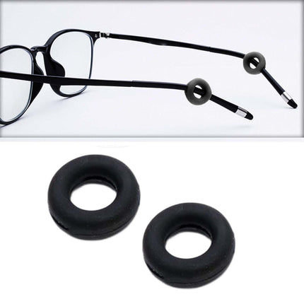 Crofta 2 Pieces Glasses Ear Grips Comfortable for Eyewear Sunglasses Kids Adults Black