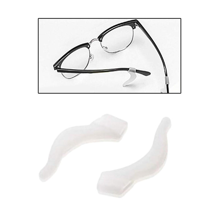 Crofta 1 Pair Anti Slip Eyeglass Ear Hook Silicone Comfortable Eyewear Accessories Transparent