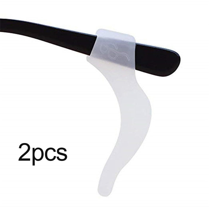 Crofta 1 Pair Anti Slip Eyeglass Ear Hook Silicone Comfortable Eyewear Accessories Transparent