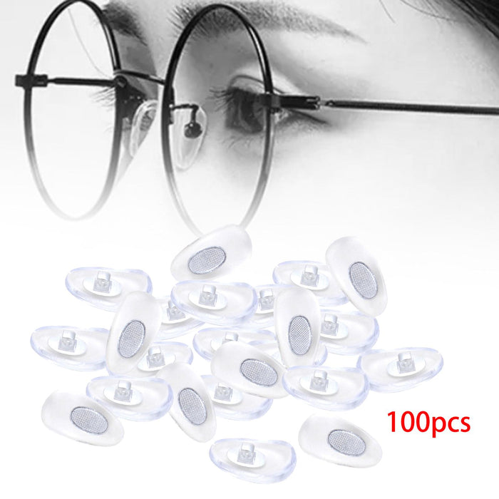 Crofta 100x Eyeglasses Nose Pads with Metal Core Nose Bridge Pads for Eye Glasses