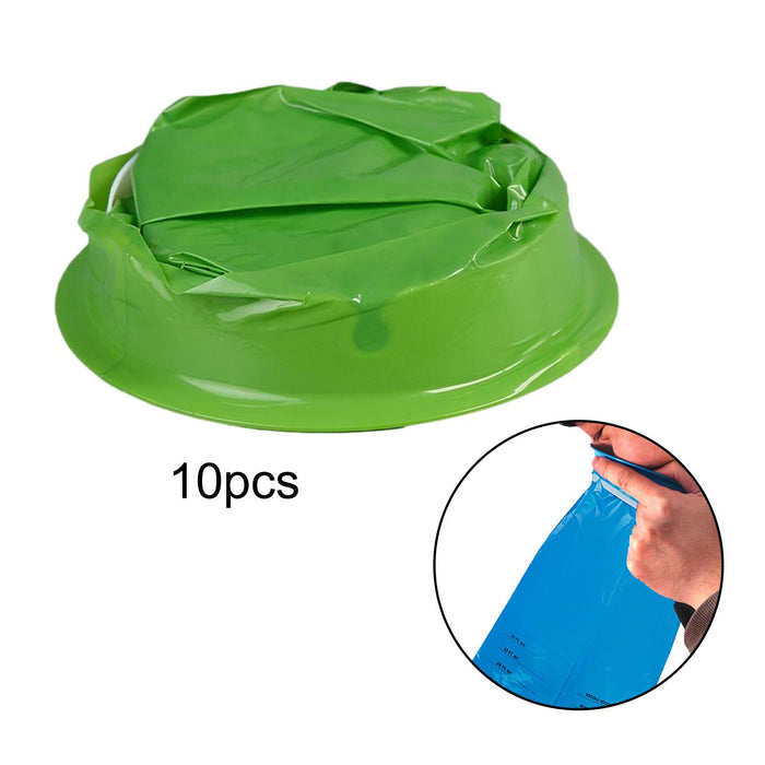 Crofta 10x Disposable Vomit Bag Leakproof 1000ml for Travel Vehicle Airplane Trips Green