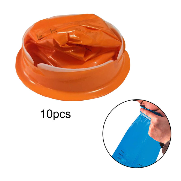 Crofta 10x Disposable Vomit Bag Leakproof 1000ml for Travel Vehicle Airplane Trips Orange