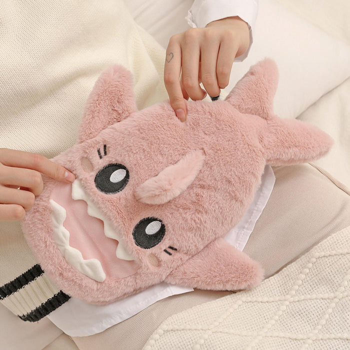 Crofta PVC Hot Water Bag Women Men Winter Gift Bed Warmer for Shoulder Feet Hand Pink