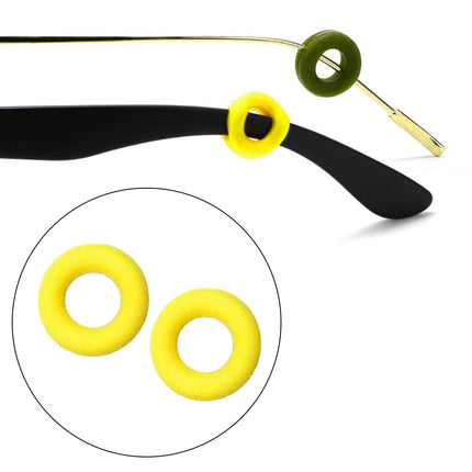 Crofta 2 Pieces Glasses Ear Grips Round Ear Clips for Eyewear Children Adults Yellow