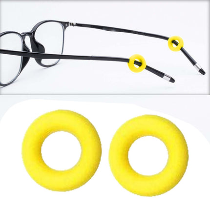 Crofta 2 Pieces Glasses Ear Grips Round Ear Clips for Eyewear Children Adults Yellow