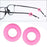 Crofta 2 Pieces Glasses Ear Grips Round Ear Clips for Eyewear Children Adults Pink