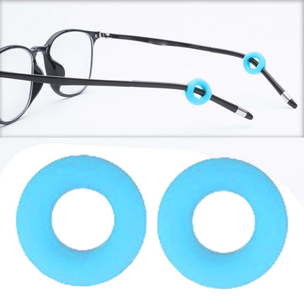 Crofta 2 Pieces Glasses Ear Grips Round Ear Clips for Eyewear Children Adults Blue