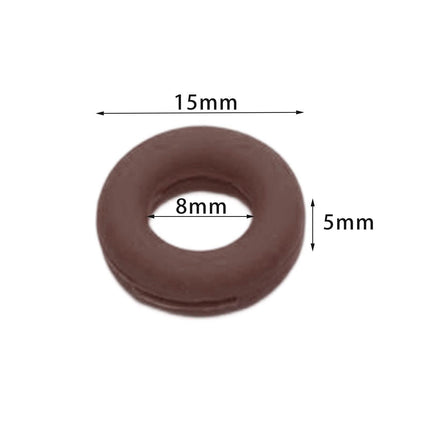 Crofta 2 Pieces Glasses Ear Grips Round Ear Clips for Eyewear Children Adults Brown