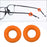 Crofta 2 Pieces Glasses Ear Grips Round Ear Clips for Eyewear Children Adults Orange