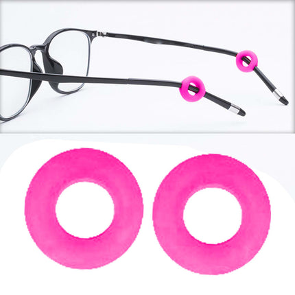 Crofta 2 Pieces Glasses Ear Grips Round Ear Clips for Eyewear Children Adults Red