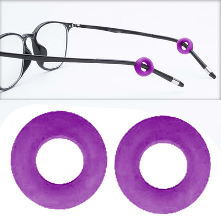 Crofta 2 Pieces Glasses Ear Grips Round Ear Clips for Eyewear Children Adults Purple