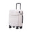 Crofta Carry On Luggage with Wheels USB Charging Port for Business 24inch White