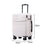 Crofta Carry On Luggage with Wheels USB Charging Port for Business 24inch White