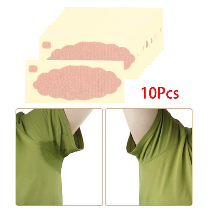 Crofta 10 Pieces Disposable Underarm Sweat Pads Invisibility for Men and Women Cloud Shape