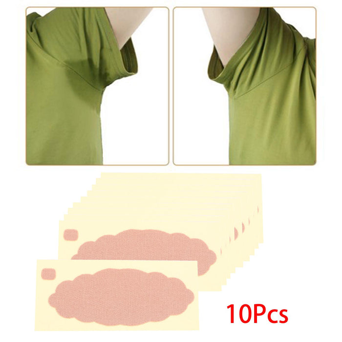 Crofta 10 Pieces Disposable Underarm Sweat Pads Invisibility for Men and Women Cloud Shape