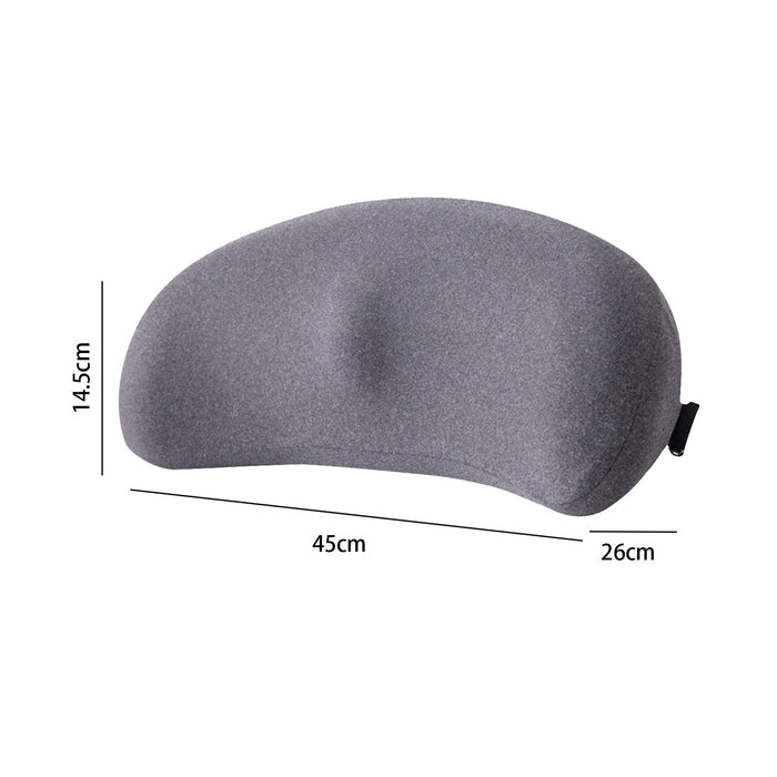 Crofta Lower Back Cushion Memory Foam Chair Pads for Home Travel Sleeping Rest Gray