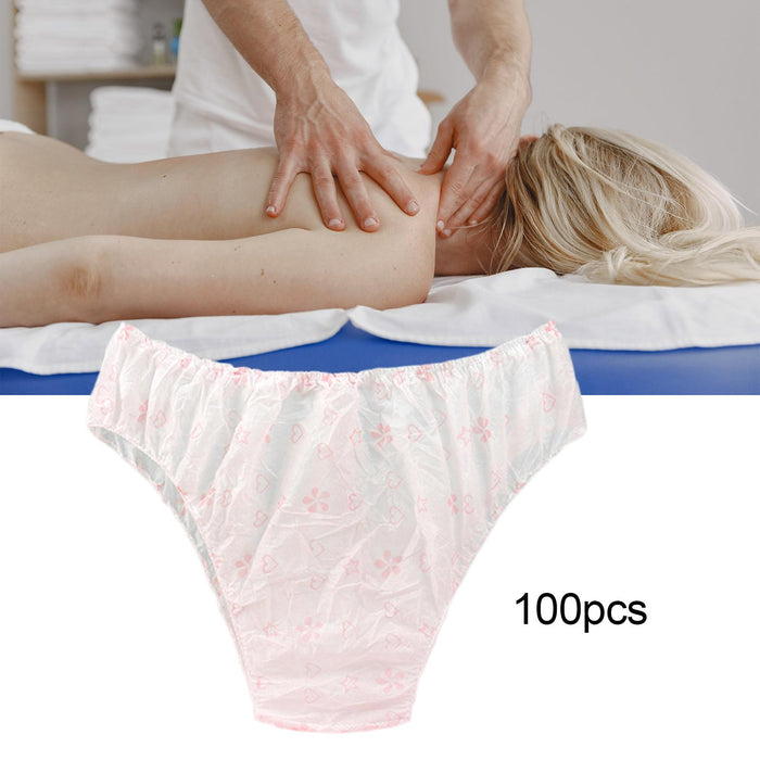 Crofta 100x Briefs Adjustable Breathable Single Layer Handy for Salon Hotel SPA With flower