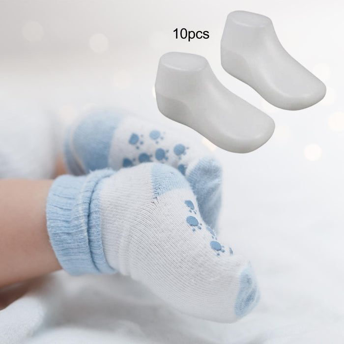 Crofta 10 Pair Baby Foot Model Baby Shoe Stretcher Toddler Booties Shaper Stand 10.5cm