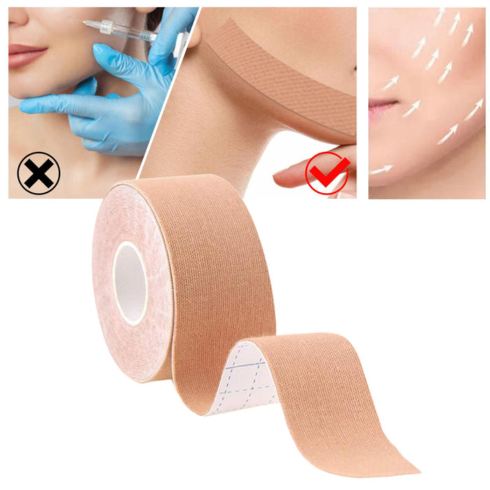 Crofta 1 Roll Face Lift Tape Makeup Tool High Elasticity Breathable for Double Chin