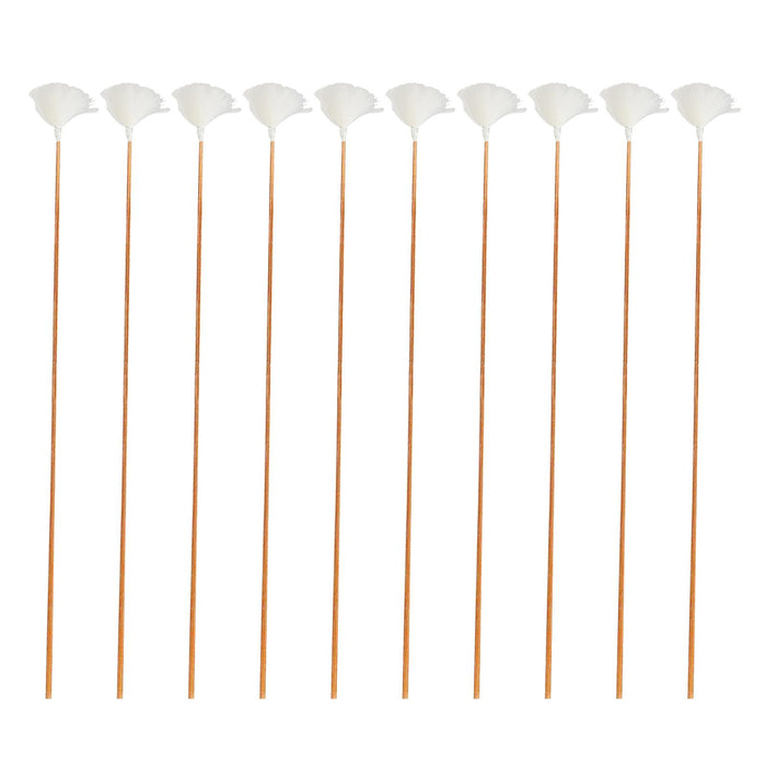 Crofta 10 Pieces Goose Feather Earpicks for Adults Children Ear Pick Ear Spoon White Thread S