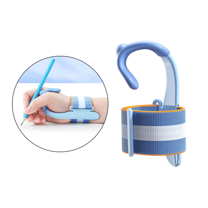 Crofta Writing Posture Correction Wrist Support Supplies Handwriting Wrist Brace Blue