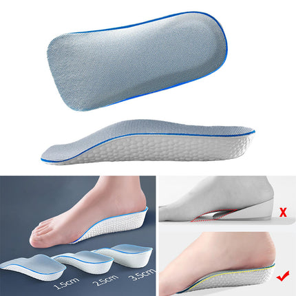 Crofta 2 Pieces Invisible Heel Lift Inserts Shock Absorption for Long Time Standing 1.5cm