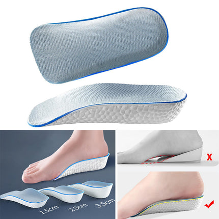 Crofta 2 Pieces Invisible Heel Lift Inserts Shock Absorption for Long Time Standing 2.5cm