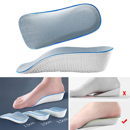 Crofta 2 Pieces Invisible Heel Lift Inserts Shock Absorption for Long Time Standing 3.5cm